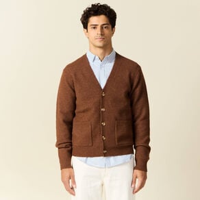gilet manches longues marron homme Gilet manches longues marron homme