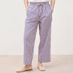 Pantalon large taille haute en coton blanc femme