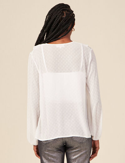 Blouse éco-responsable blanc femme