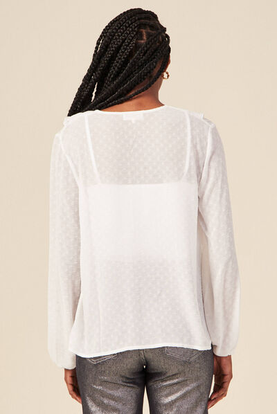 Blouse éco-responsable blanc femme
