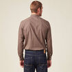 Chemise en coton manches longues marron homme