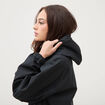 Parka oversize d&eacute;perlante &agrave; capuche noir femme