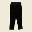 Pantalon large 7/8&egrave;me taille haute noir femme