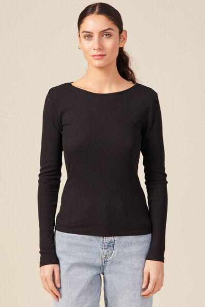 T-shirt éco-responsable noir femme