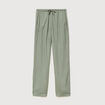 Pantalon standard fluide vert kaki femme