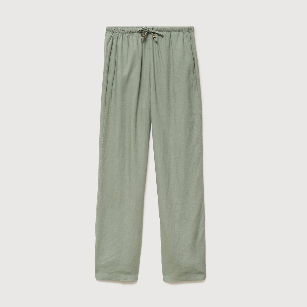 Pantalon standard fluide vert kaki femme