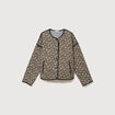 Veste droite manches longues col rond noir femme