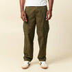 Pantalon cargo battle bi-mati&egrave;re coton vert kaki homme