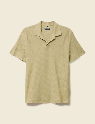 Polo manches courtes vert olive homme