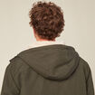 Parka droite à capuche vert kaki homme