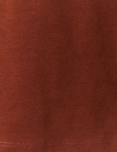 T-shirt éco-responsable marron cognac homme