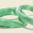 Bracelet large vert pastel femme