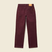 Jeans droit 7/8&egrave;me taille standard bordeaux femme