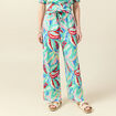 Pantalon fluide large multicolore femme