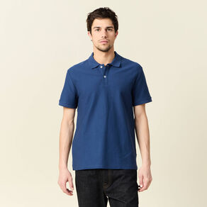Polo manches courtes bleu foncé homme