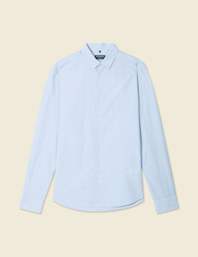 Chemise manches longues bleu homme