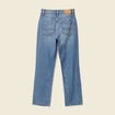 Jeans straight taille haute 7/8&egrave;me bleu femme