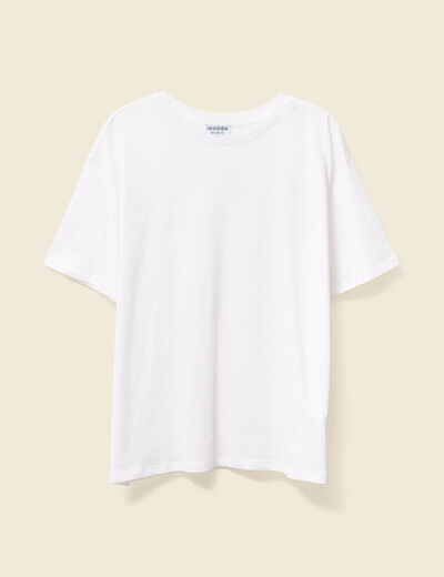 T-shirt manches courtes blanc femme