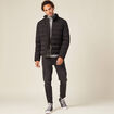 Doudoune à capuche cachée noir homme