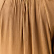 Chemise manches longues col tunisien marron clair femme