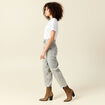 Jeans barrel slouchy taille haute 7/8ème denim gris clair femme