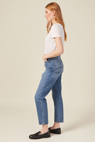 Jeans straight denim used femme