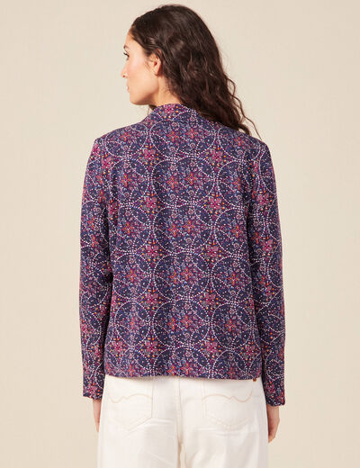 Veste esprit blazer droite bleu marine femme