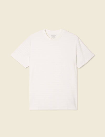 T-shirt manches courtes ecru homme