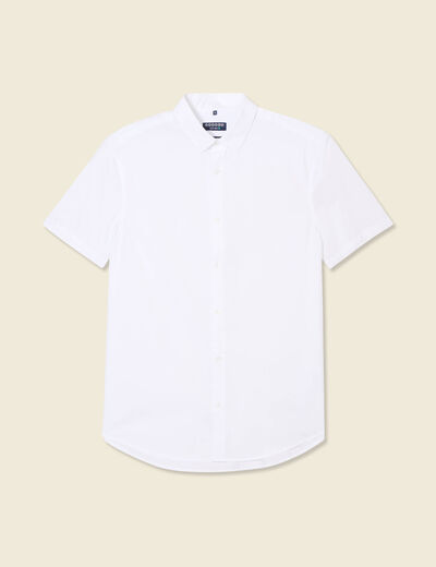 Chemise manches courtes blanc homme