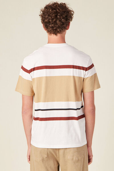 T-shirt manches courtes beige homme