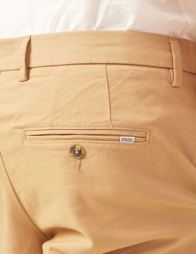 Bermuda droit éco-responsable beige homme