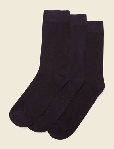Lot 3 paires chaussettes noir homme