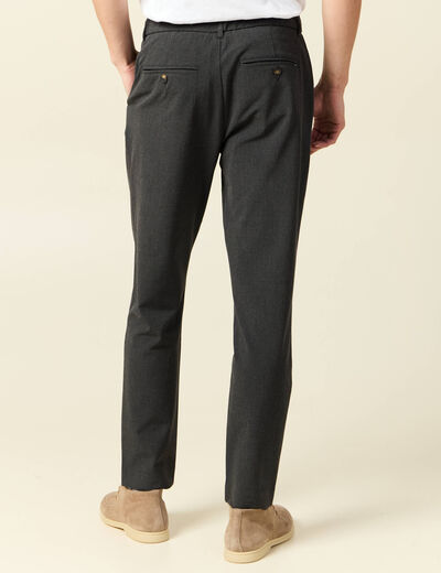 Pantalon chino jogger gris fonc&eacute; homme
