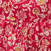 Robe fluide col v manches courtes rouge cerise femme