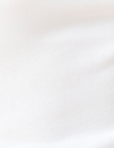 Bustier cropped à bretelles blanc femme
