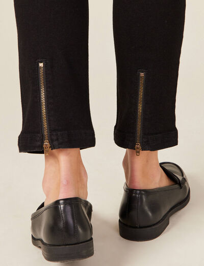 Jeans slim éco-responsable denim noir femme