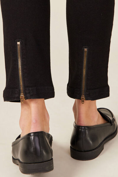 Jeans slim éco-responsable denim noir femme