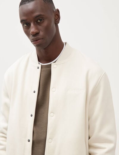 Sweat manches longues brod&eacute; gris clair homme