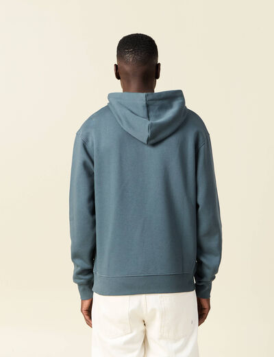 Sweat à capuche vert foncé homme