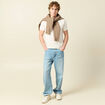 T-shirt en coton ecru homme