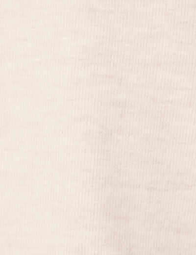 Sweat oversize court manches longues creme femme