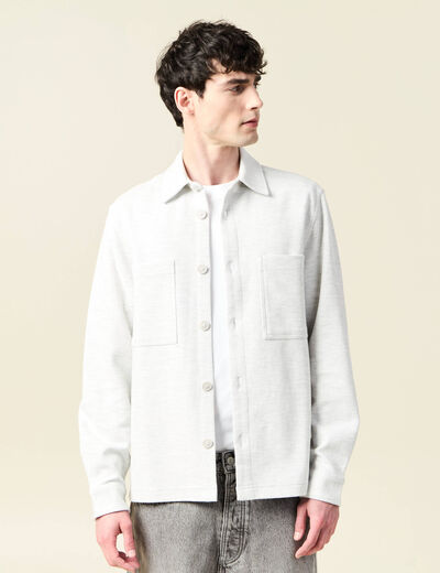 Surchemise manches longues ecru homme
