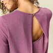 T-shirt manches longues violet femme