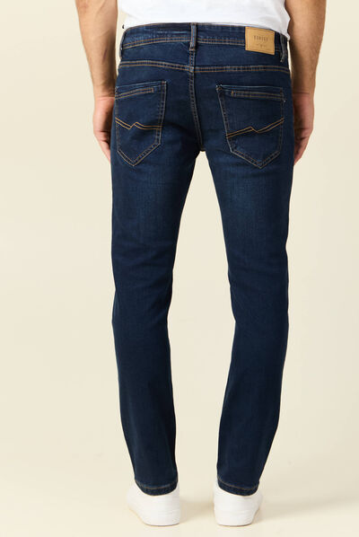 Jeans slim éco-responsable denim brut homme