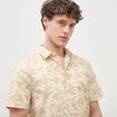 Chemise manches courtes beige moyen homme