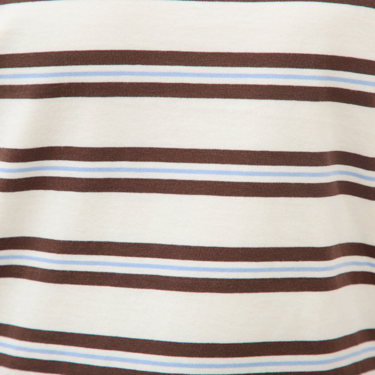 T-shirt ray&eacute; col rond manches courtes ivoire femme