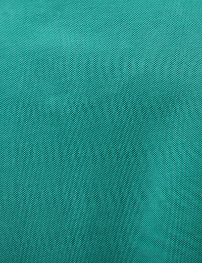 Polo cintr&eacute; en coton manches courtes vert &eacute;meraude homme