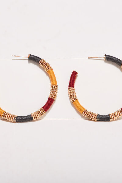 Boucles d'oreilles créoles orange foncé femme