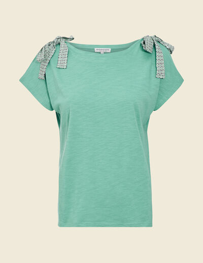 T-shirt manches courtes vert menthe femme