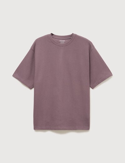 T-shirt ras de cou manches courtes mauve homme
